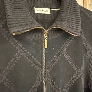 White Stag Black Textured Jacket